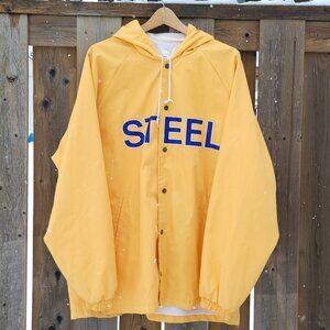 VINTAGE United Steelworkers Union Rain Coat Wind Breaker 2XL
